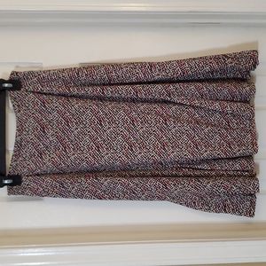 Skirt,‎ black, red, yellow geometric pattern